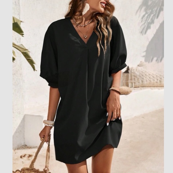 Luxe V neck mini dress - Picture 5 of 11